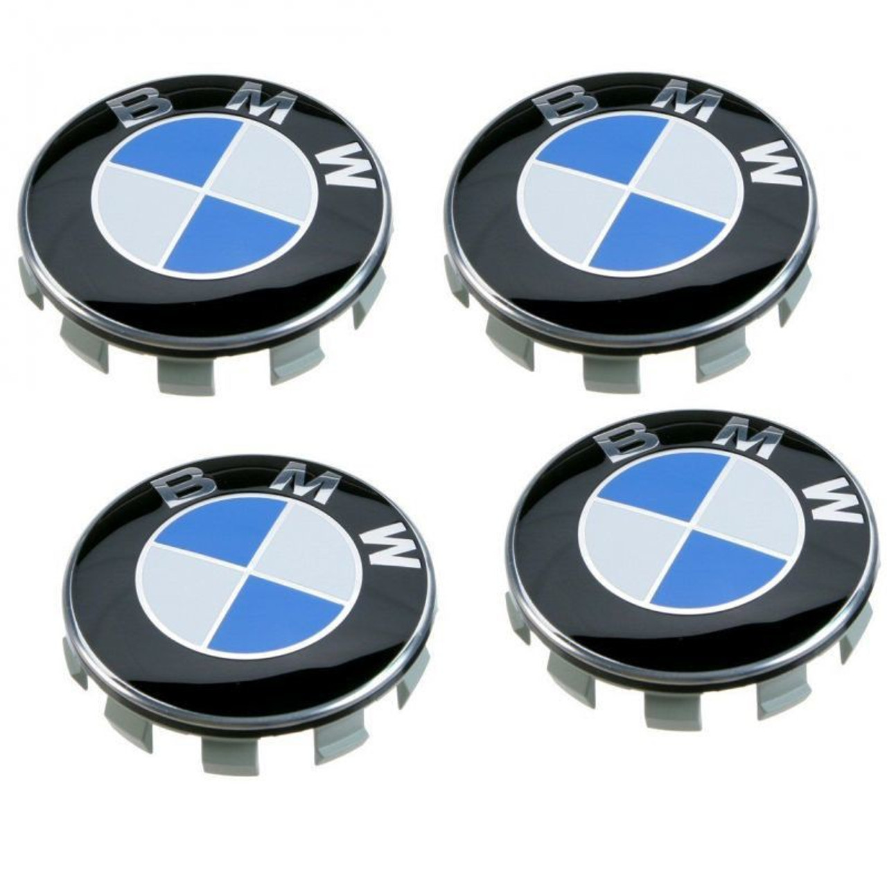 BMW ratlankiu dangteliai 68mm melyna / balta