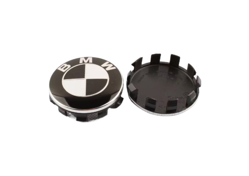 BMW ratlankiu dangteliai 56mm juoda / balta