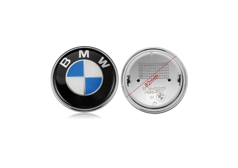 BMW zenkliukas 82mm melyna / balta