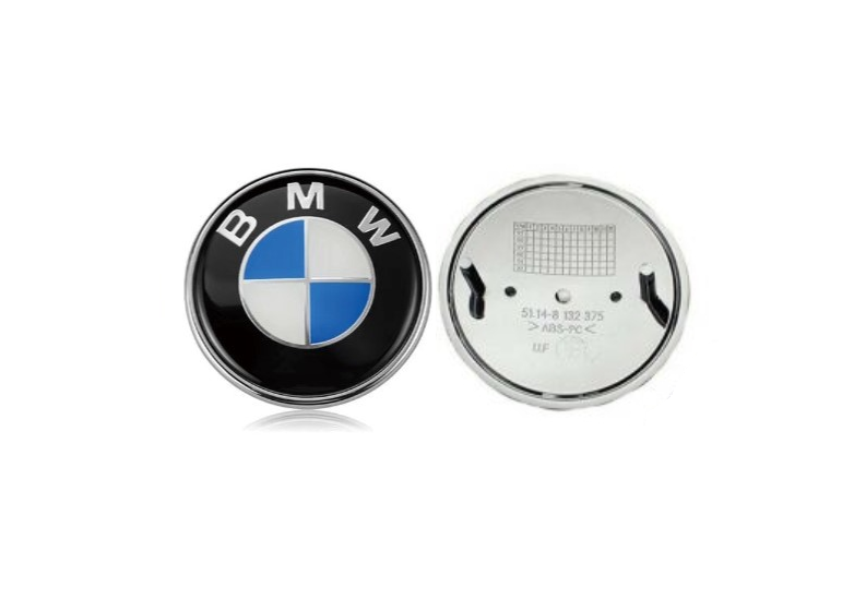 BMW zenkliukas 74mm melyna / balta