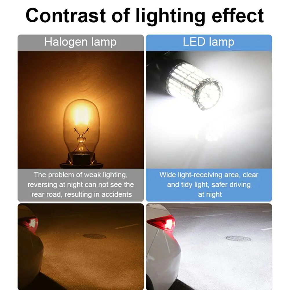 LED lemputės atbuliniui P21W BA15S 1156 144SMD CANBUS (2vnt.)