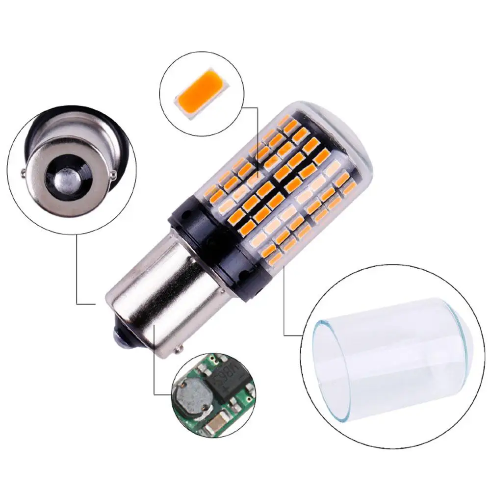 LED lemputės posūkiams P21W BA15S 1156 144SMD CANBUS (2vnt.)