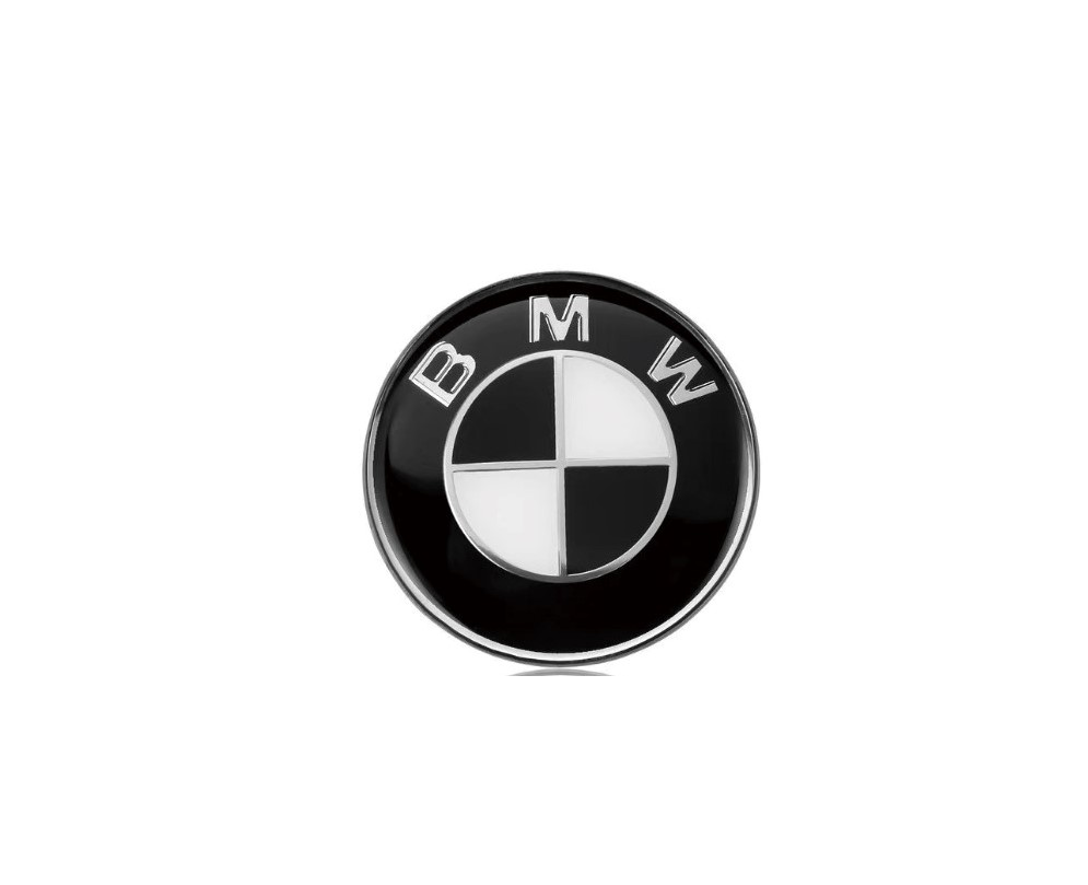BMW vairo lipdukas 45mm juoda / balta