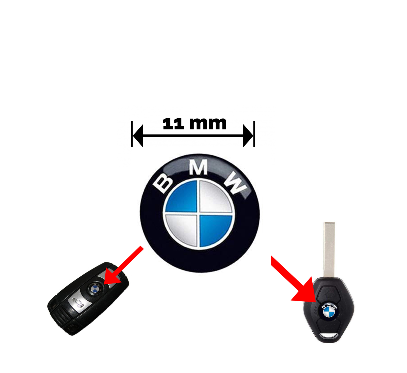 BMW rakto lipdukas mėlyna / balta
