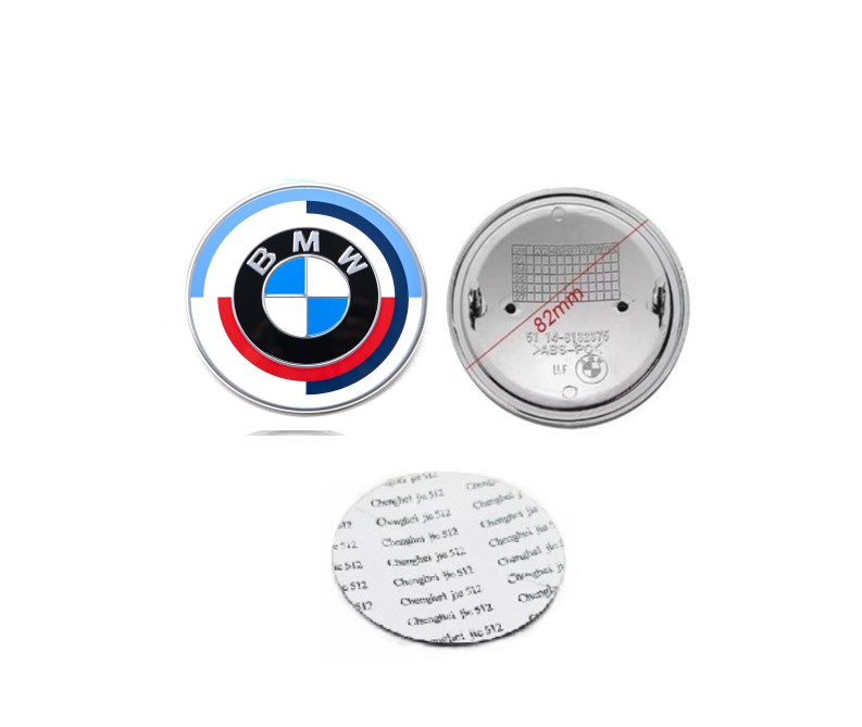 BMW emblema 82mm 50th (bazė + lipdukas)