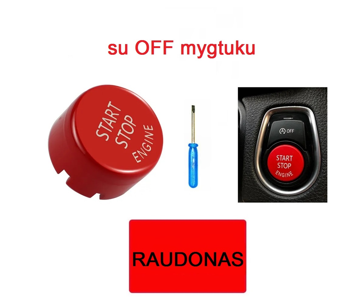 BMW F / G - serijos Start-Stop mygtukas su OFF (raudonas)