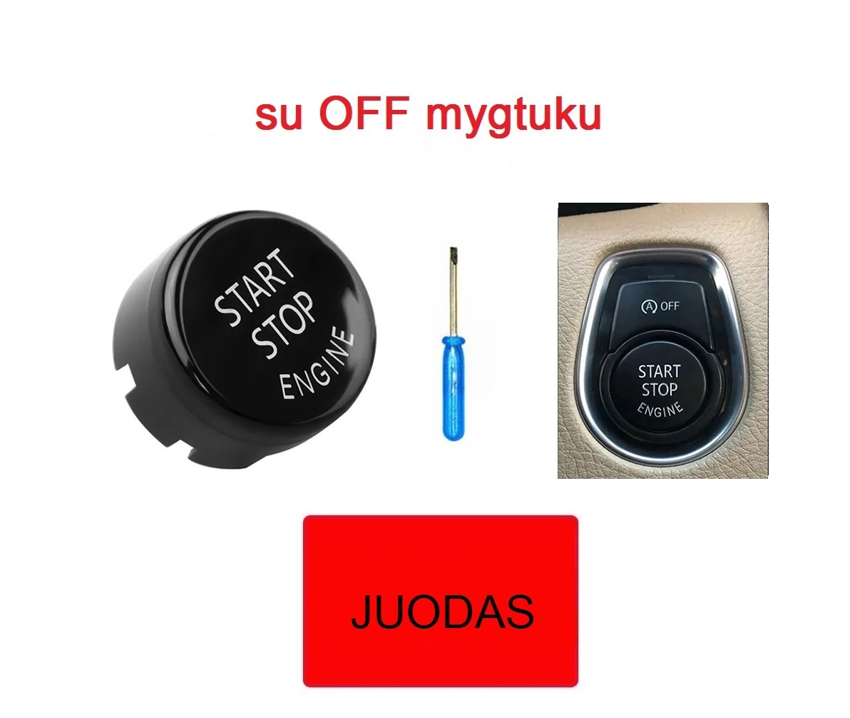 BMW F / G - serijos Start-Stop mygtukas su OFF (juodas)