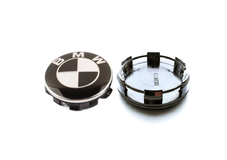 BMW ratlankiu dangteliai 60mm juoda / balta