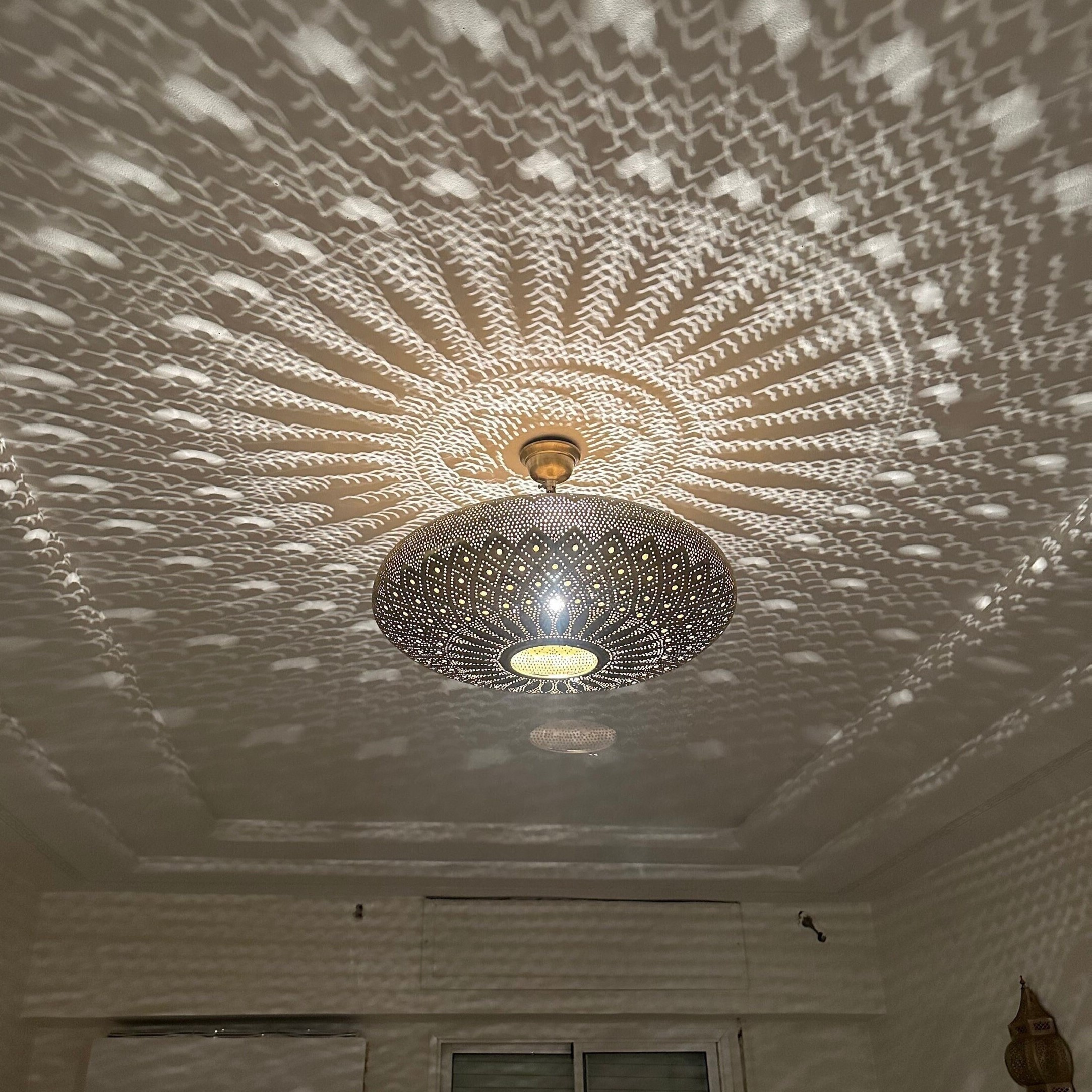 Moroccan handmade brass ceiling light