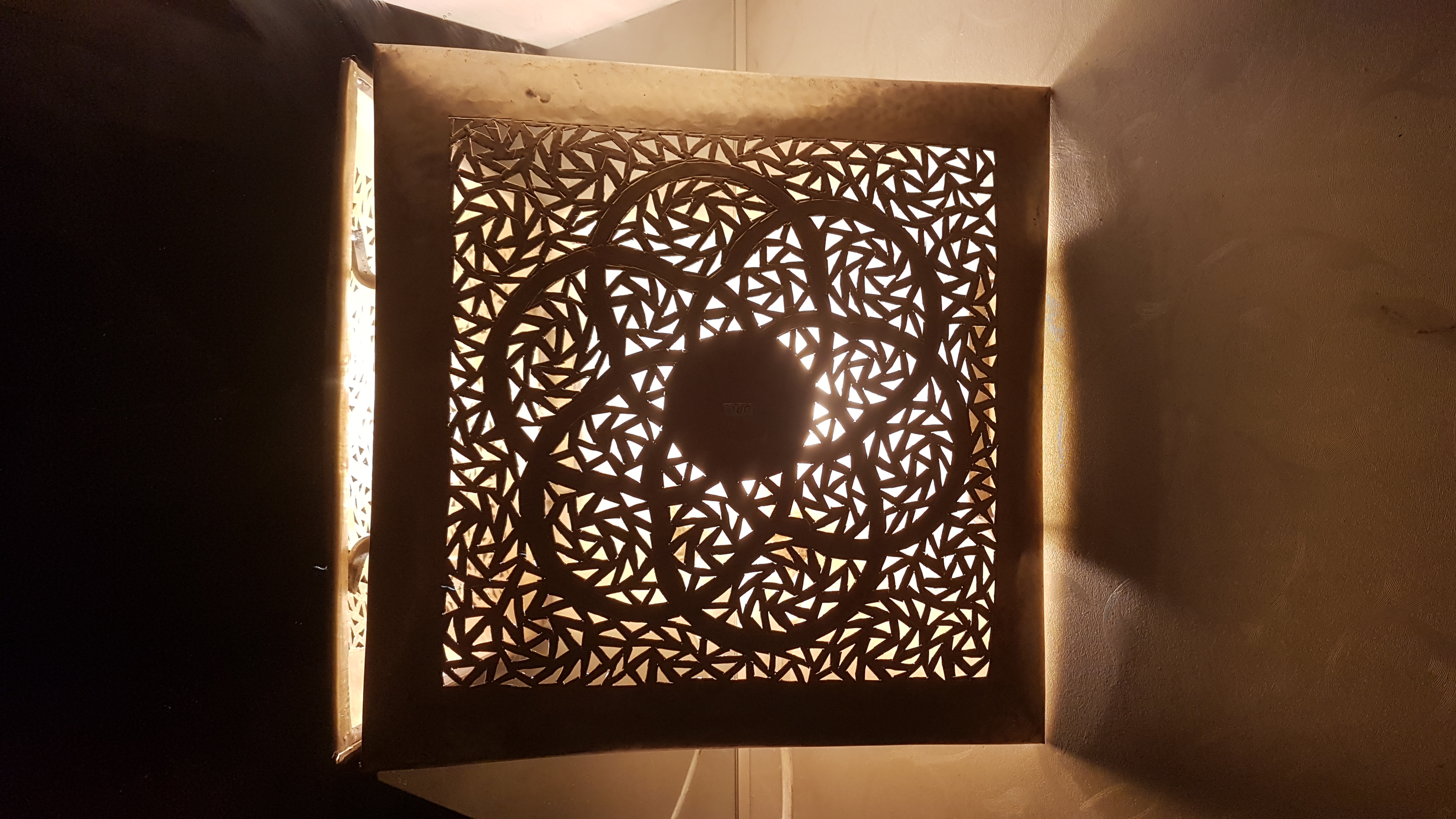 Set of 2 moroccan design handmade Square wall lamp and also you can put it on the ceiling