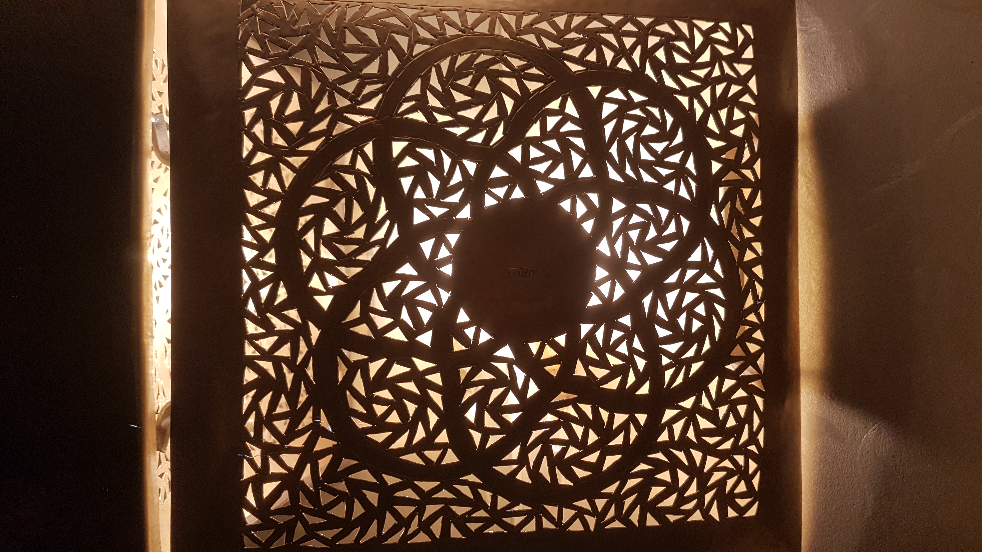 Set of 2 moroccan design handmade Square wall lamp and also you can put it on the ceiling