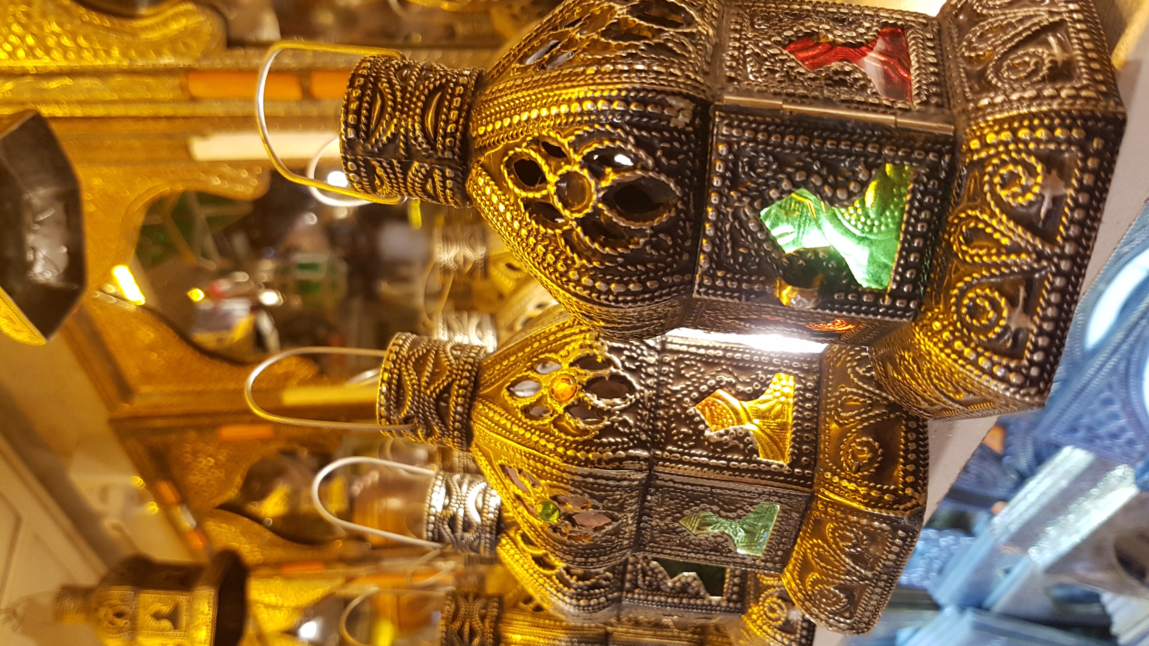 Set Of 2 Candle Metal Glass Fairy Lights