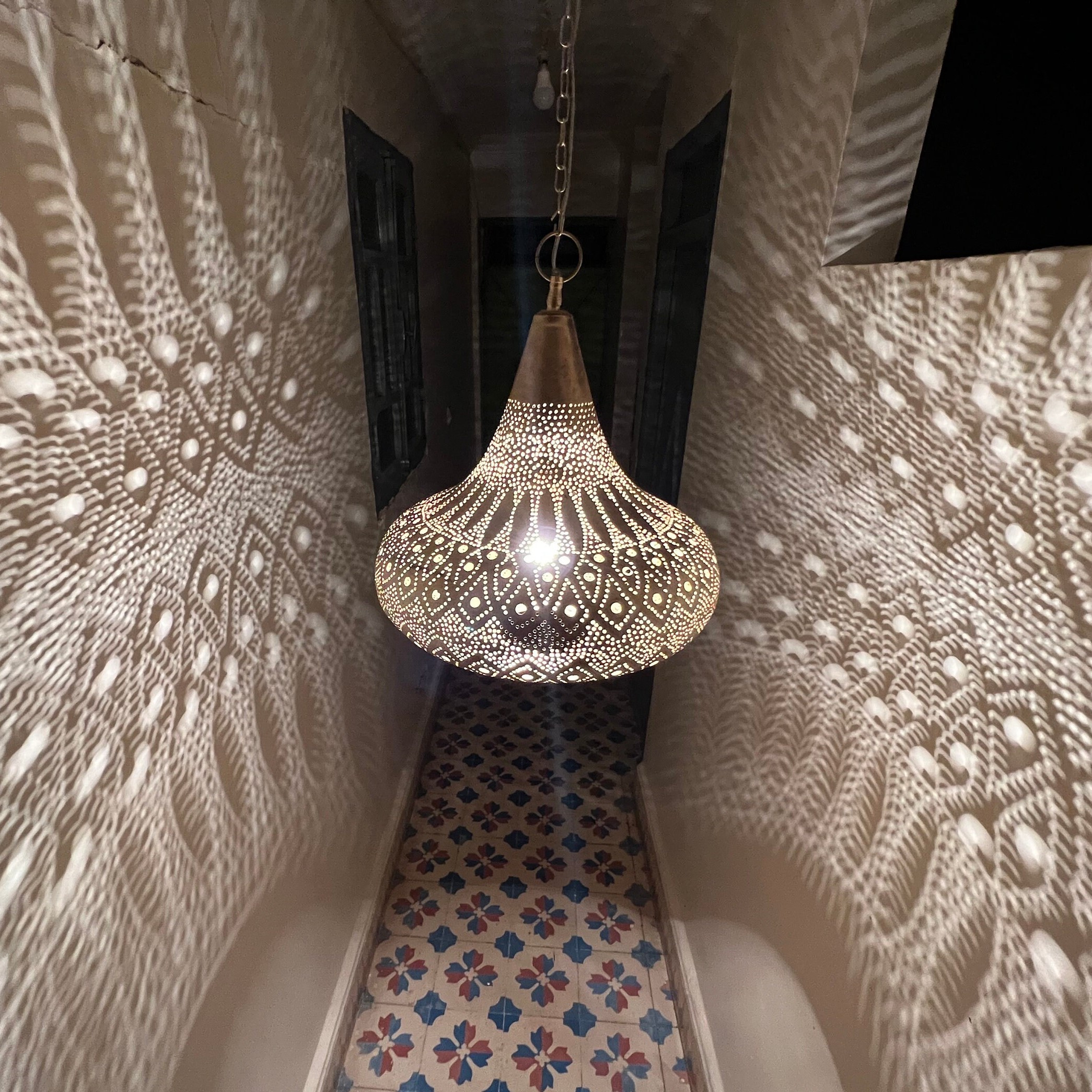 Moroccan Brass ceiling lamp