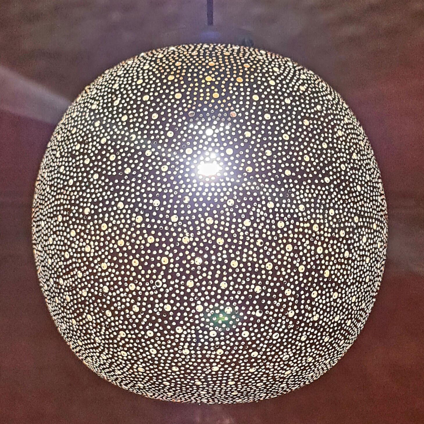 Moroccan Round Bulb Brass Lamp