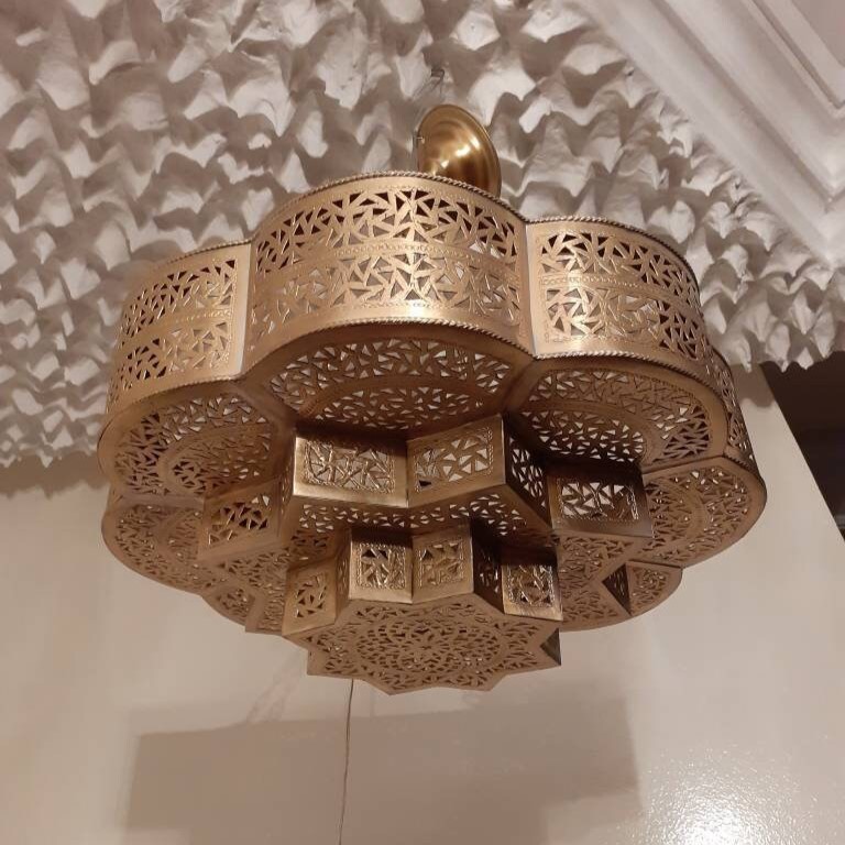Moroccan pendant brass light, Moroccan hanging Light