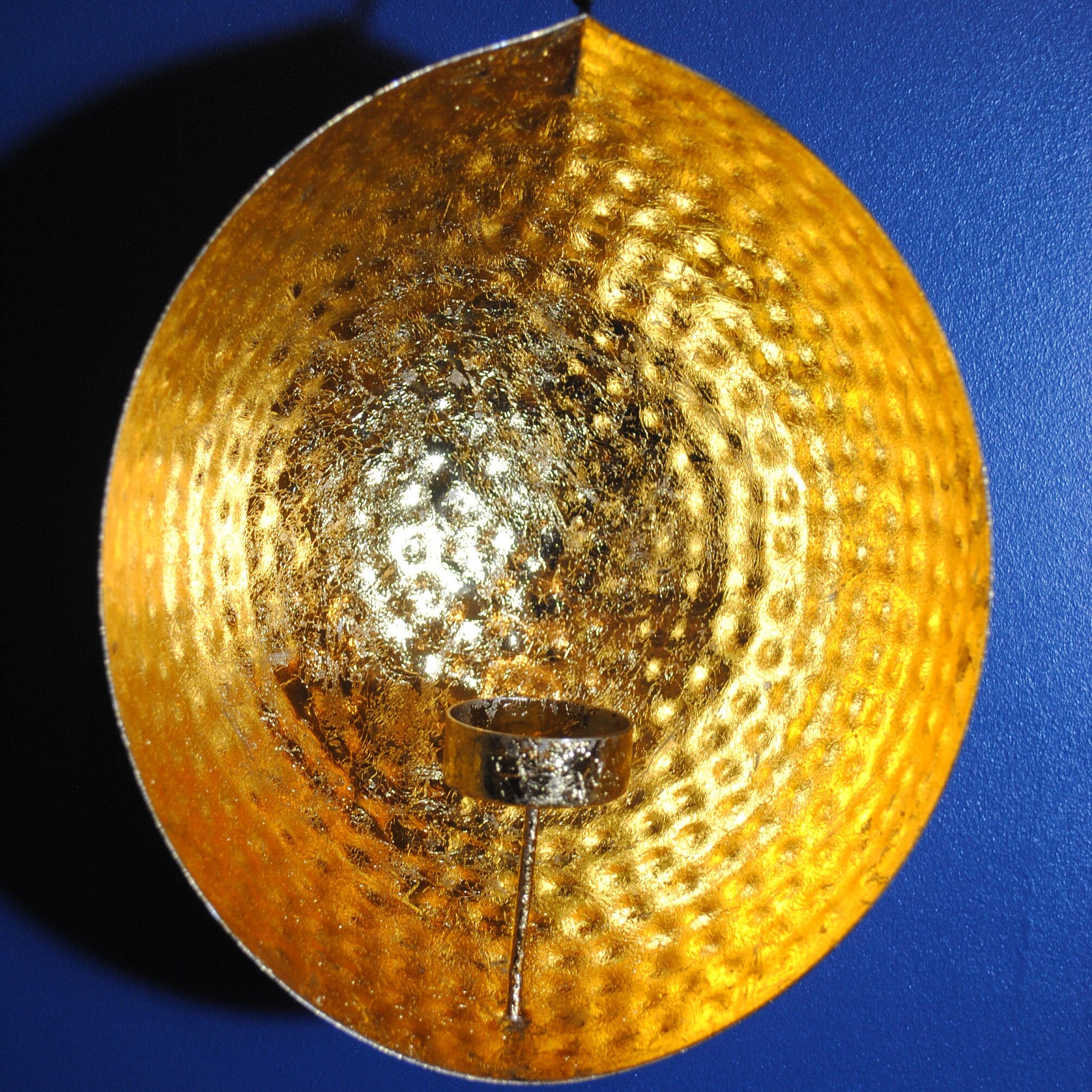 Gold Tealight Holder, Wall Hanging Candle, Drop Tealight Holder