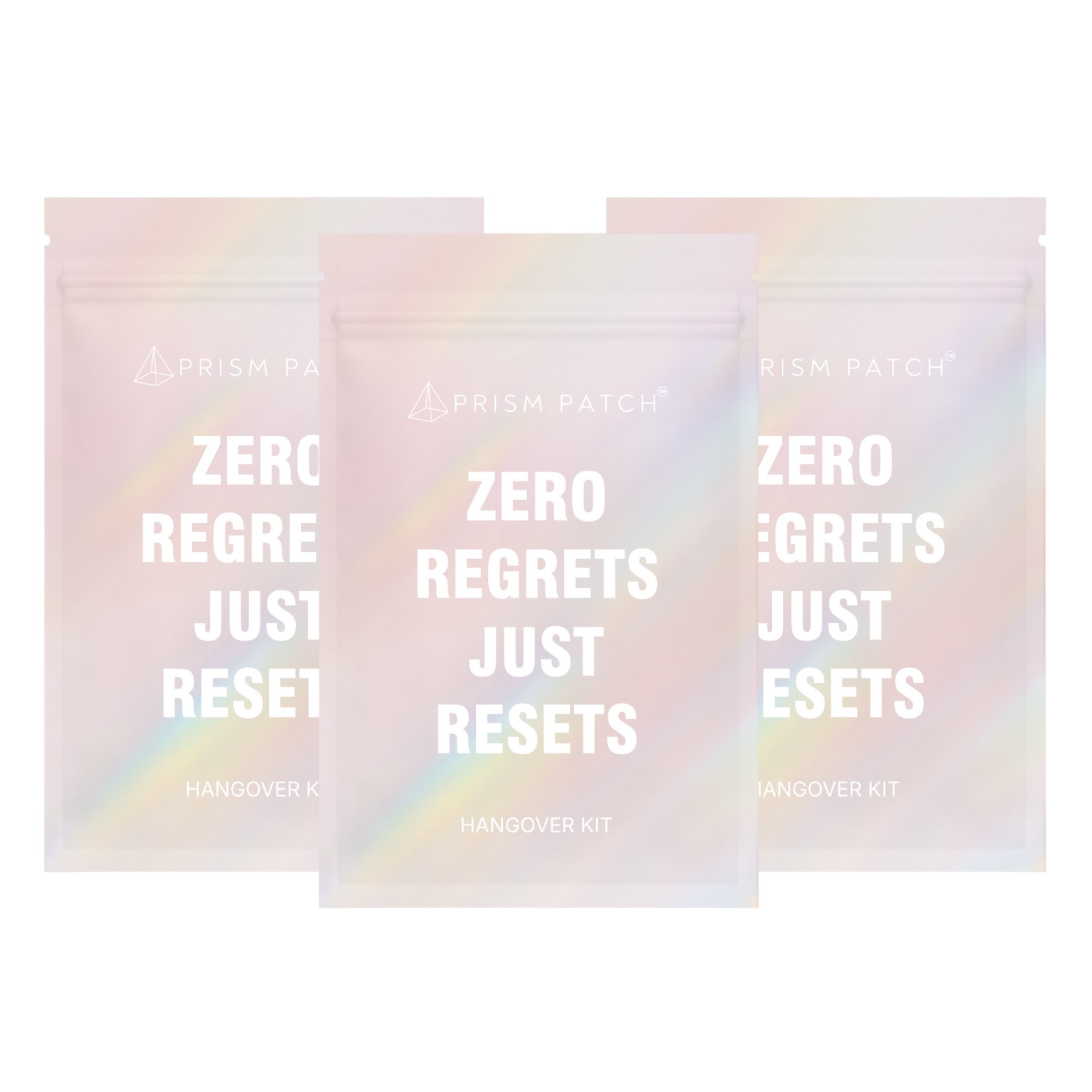 Prism Patch - Hangover Kit Bags (20-Pack) – “Zero Regrets, Just Resets”