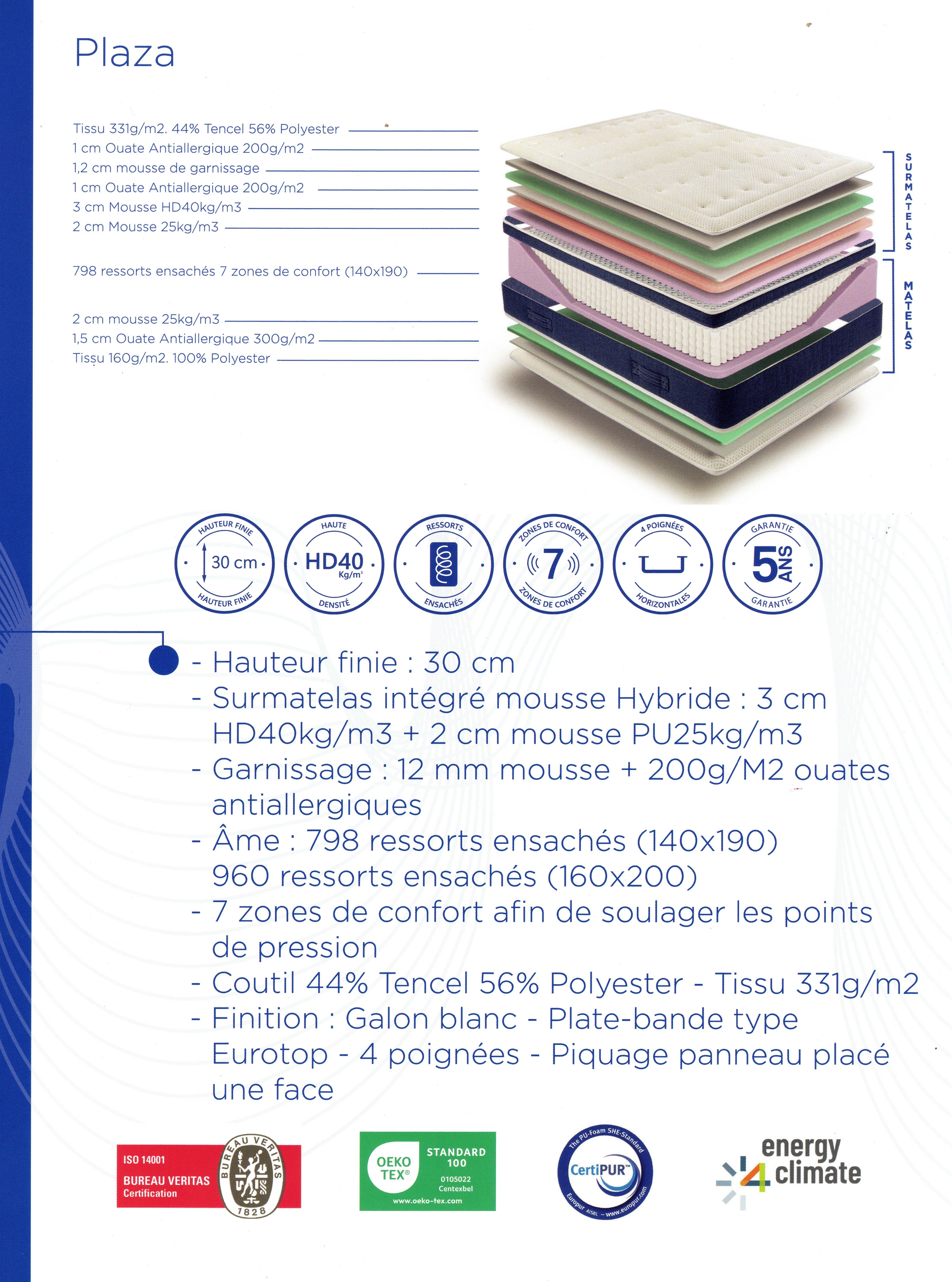 Matelas Plaza