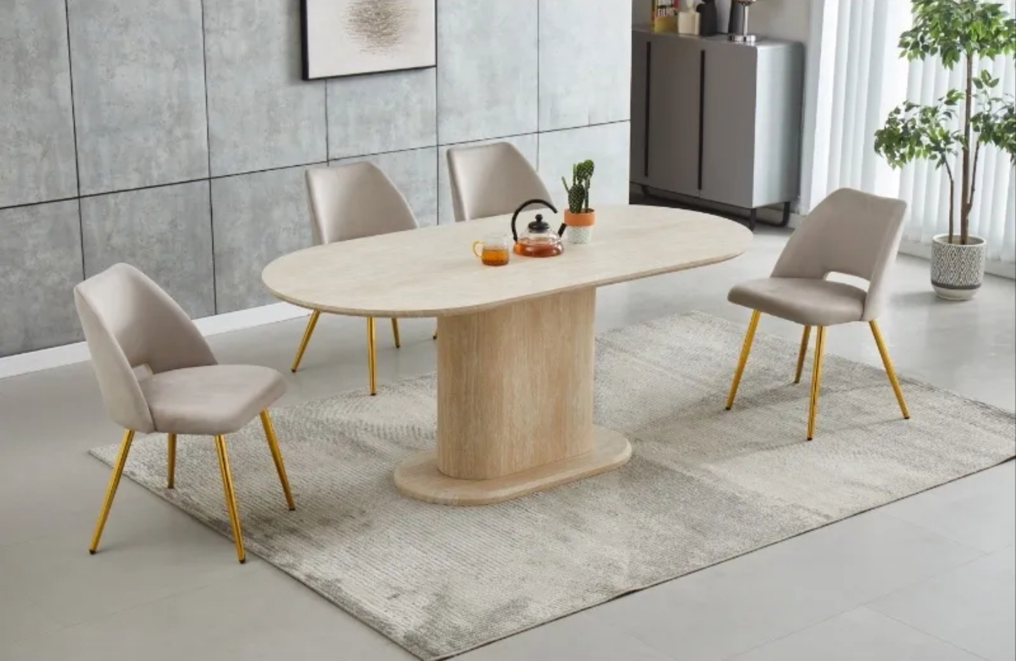 Table Travertin 