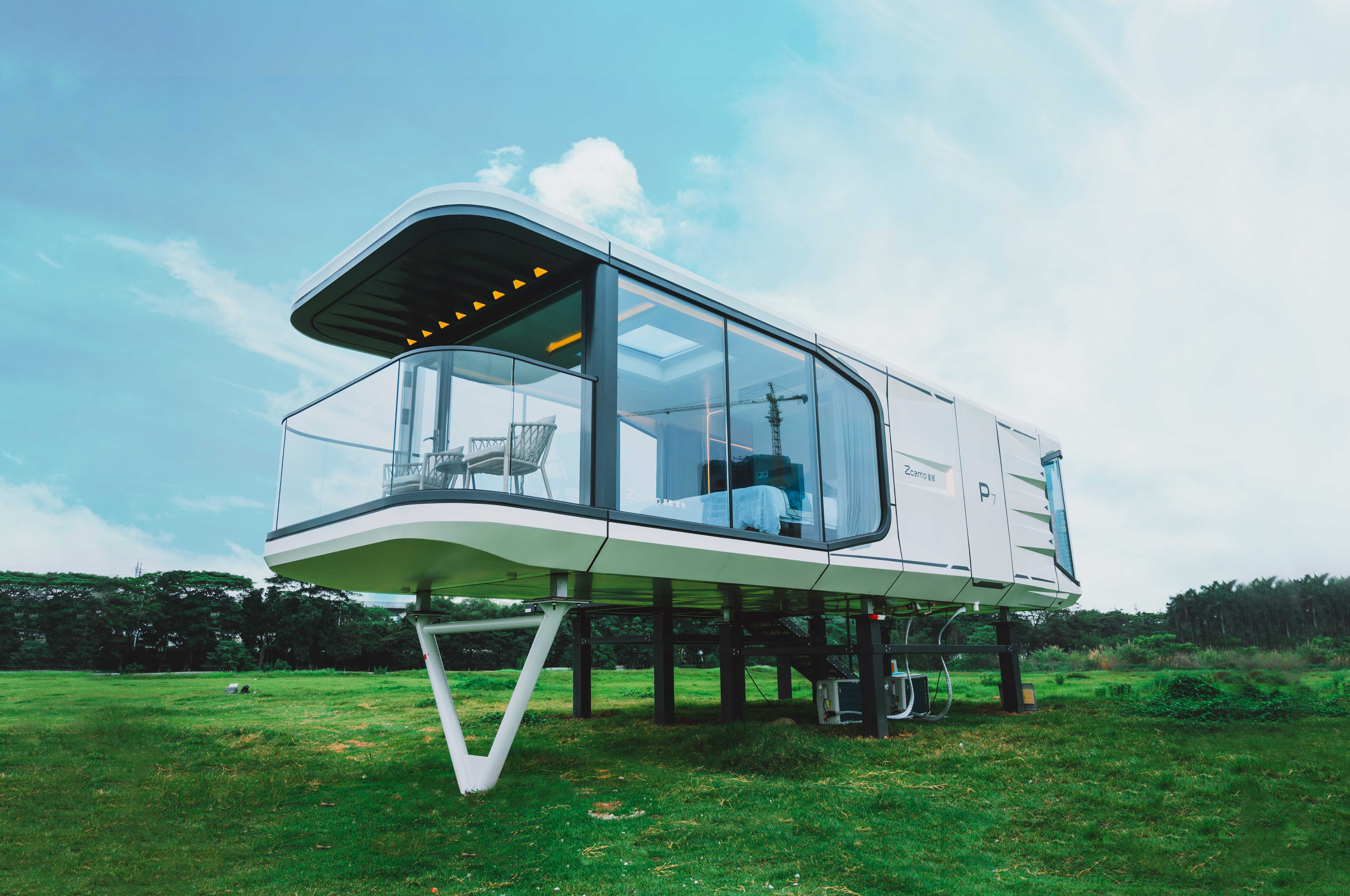 Luxury Accommodation - Prefabricated House - Model P - 38m² (408.97 sq ft) With Balcony