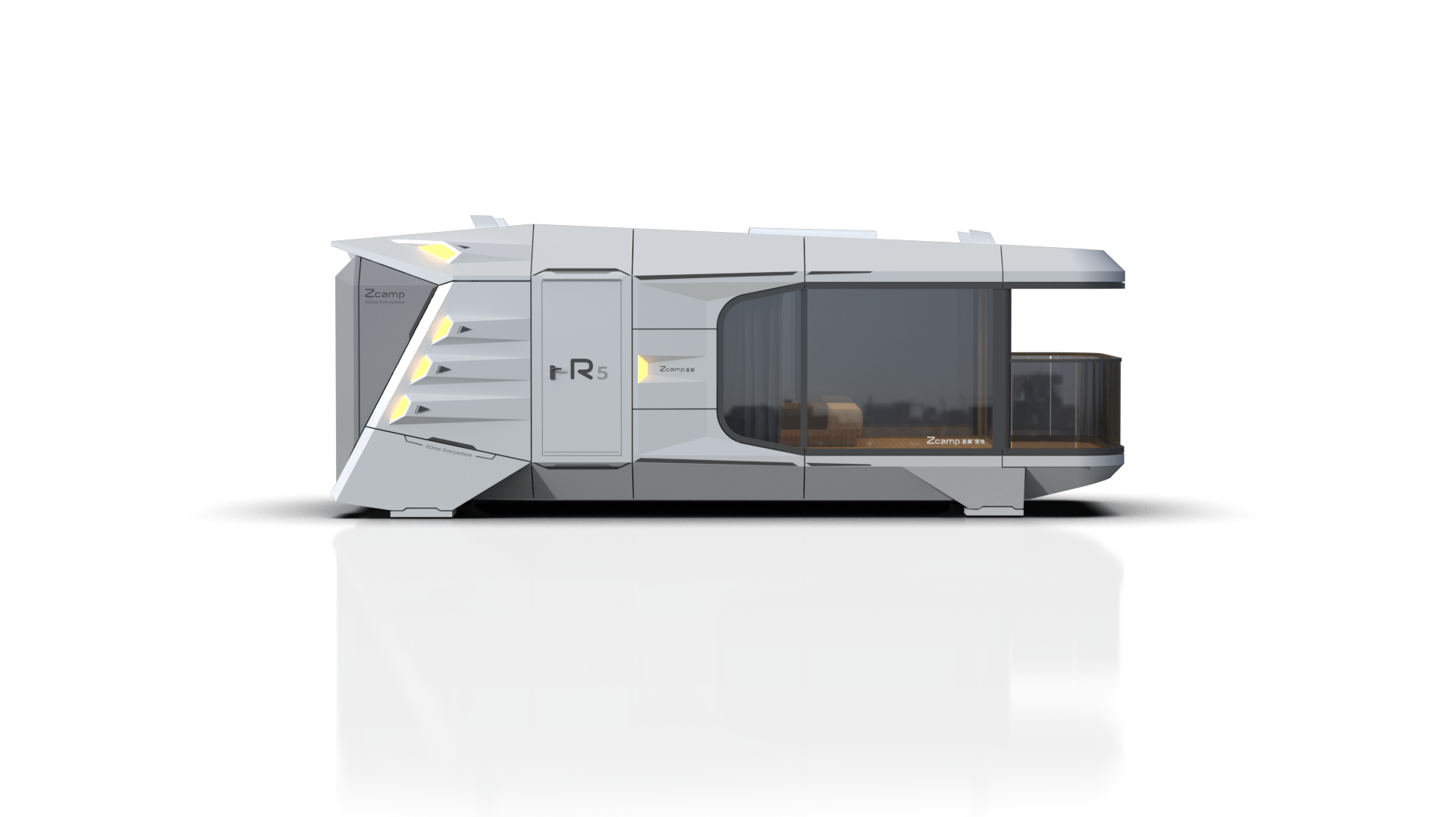 Luxury Accommodation - Prefabricated House - Model R - 30 m² (322.91 sq ft) With Balcony