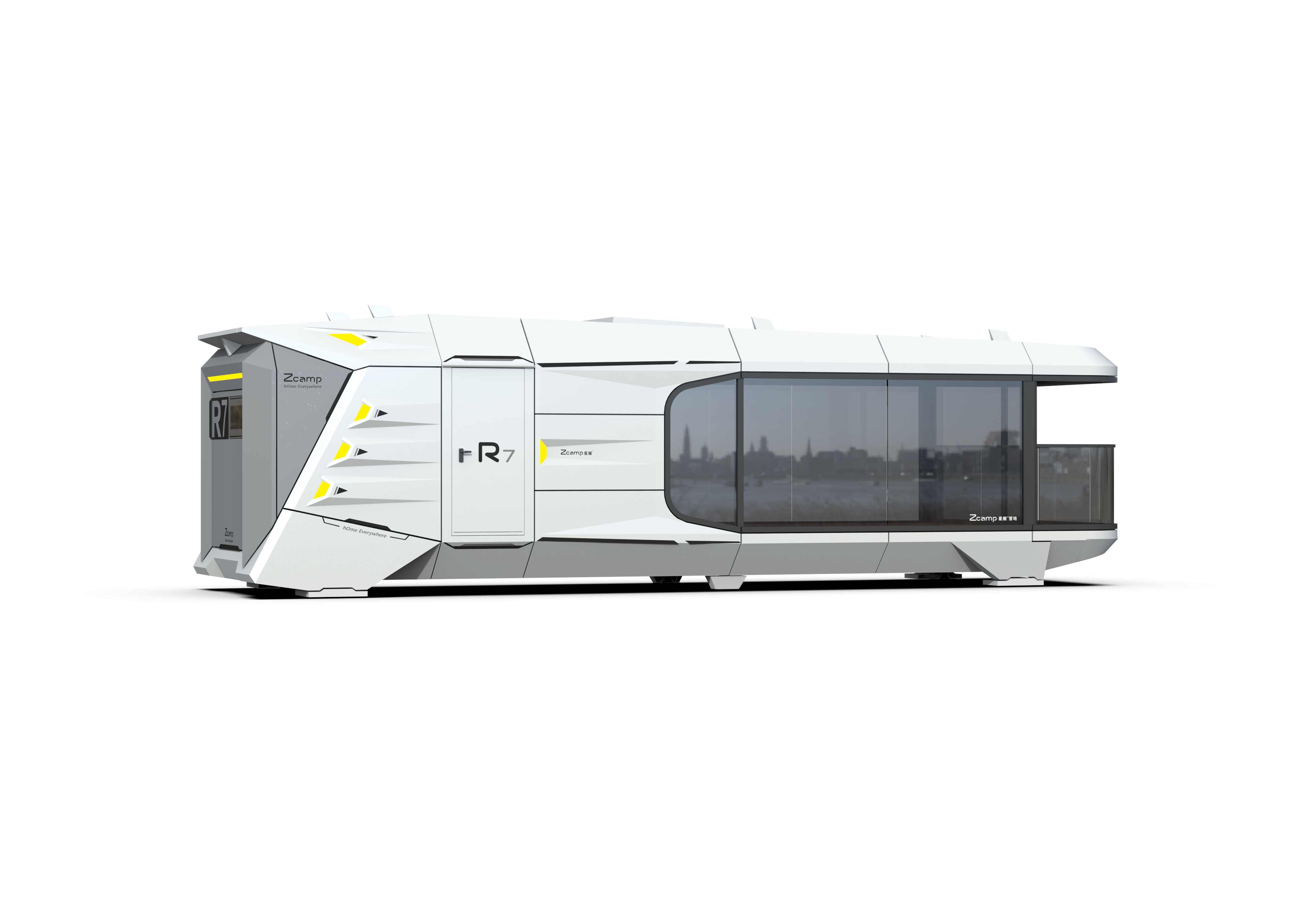 Luxury Accommodation - Prefabricated House - Model R - 38 m² (408.97 sq ft) With Balcony