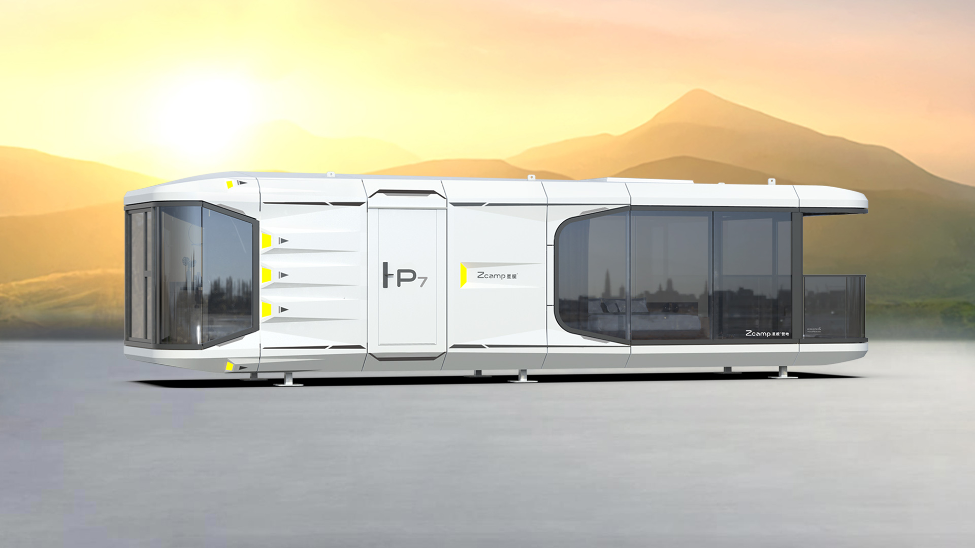 Luxury Accommodation - Prefabricated House - Model P - 38m² (408.97 sq ft) With Balcony