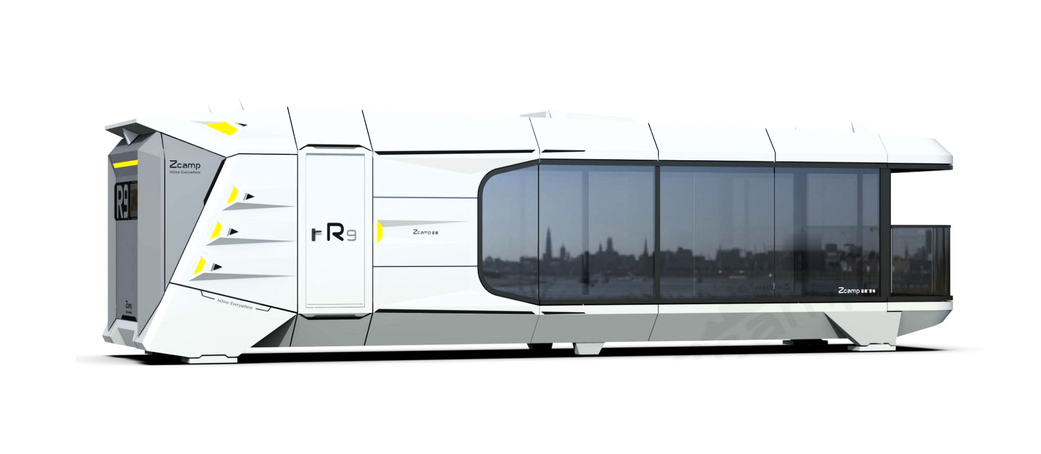 Luxury Accommodation - Prefabricated House - Model R - 44.6 m² (479.96 sq ft) With Balcony