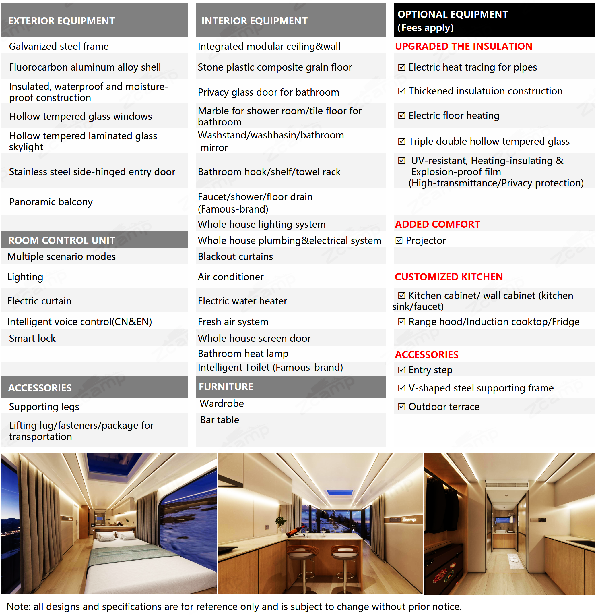 Luxury Accommodation - Prefabricated House - Model P - 31.4m² (337.97 sq ft) With Balcony