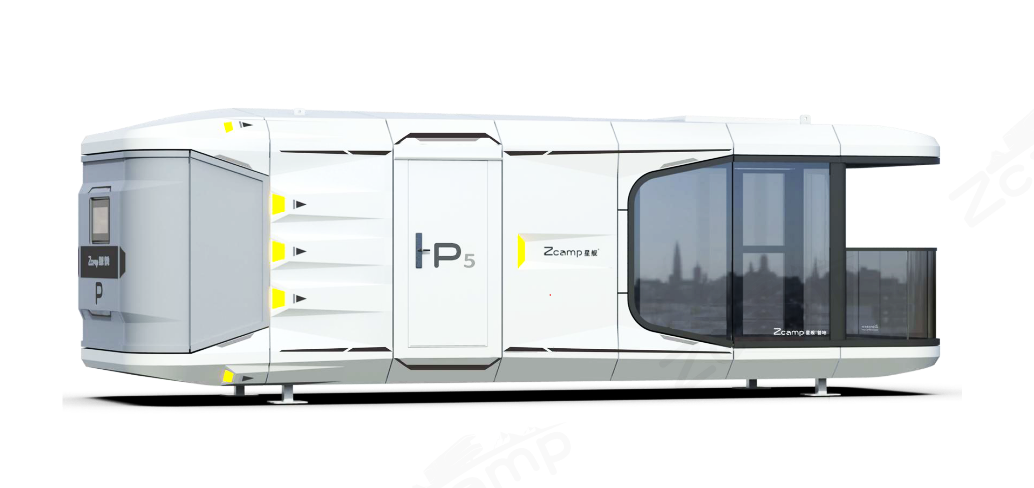 Luxury Accommodation - Prefabricated House - Model P - 31.4m² (337.97 sq ft) With Balcony