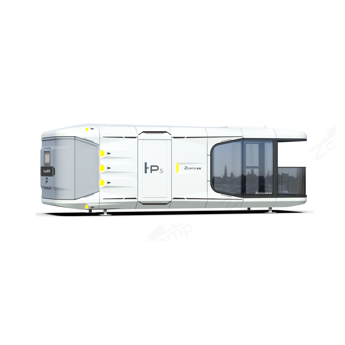 Luxury Accommodation - Prefabricated House - Model P - 31.4m² (337.97 sq ft) With Balcony
