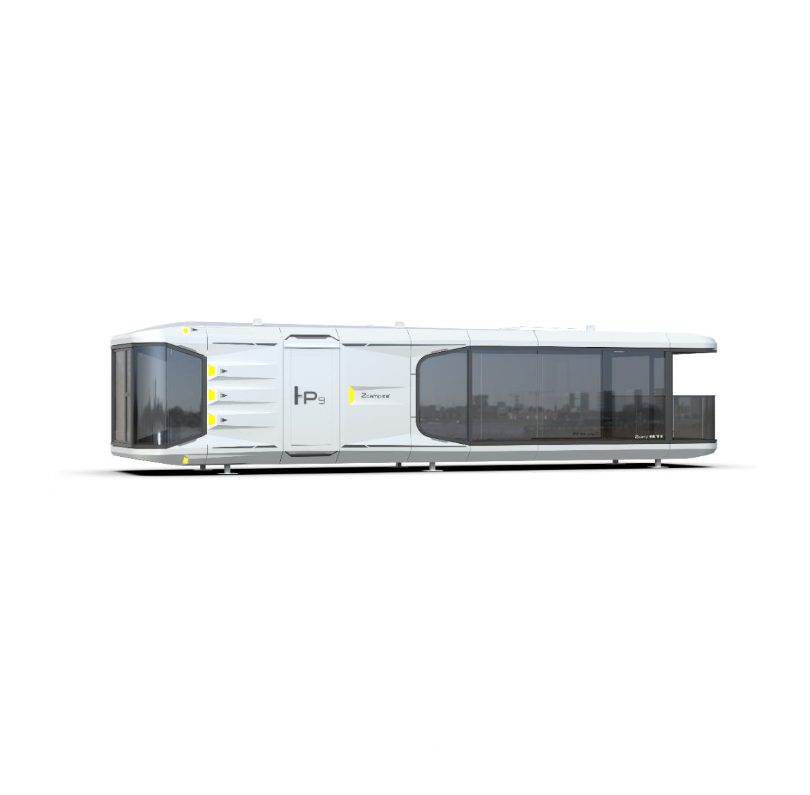 Luxury Accommodation - Prefabricated House - Model P - 44.6 m² (479.96 sq ft) With Balcony