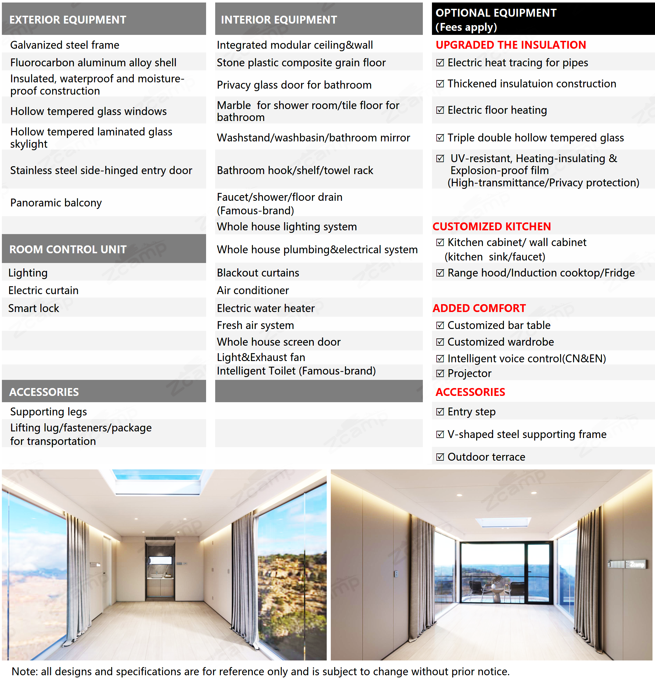 Luxury Accommodation - Prefabricated House - Model X - 30.4 m² (327.35 sq ft) With Balcony