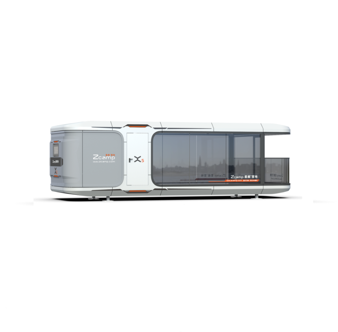 Luxury Accommodation - Prefabricated House - Model X - 30.4 m² (327.35 sq ft) With Balcony