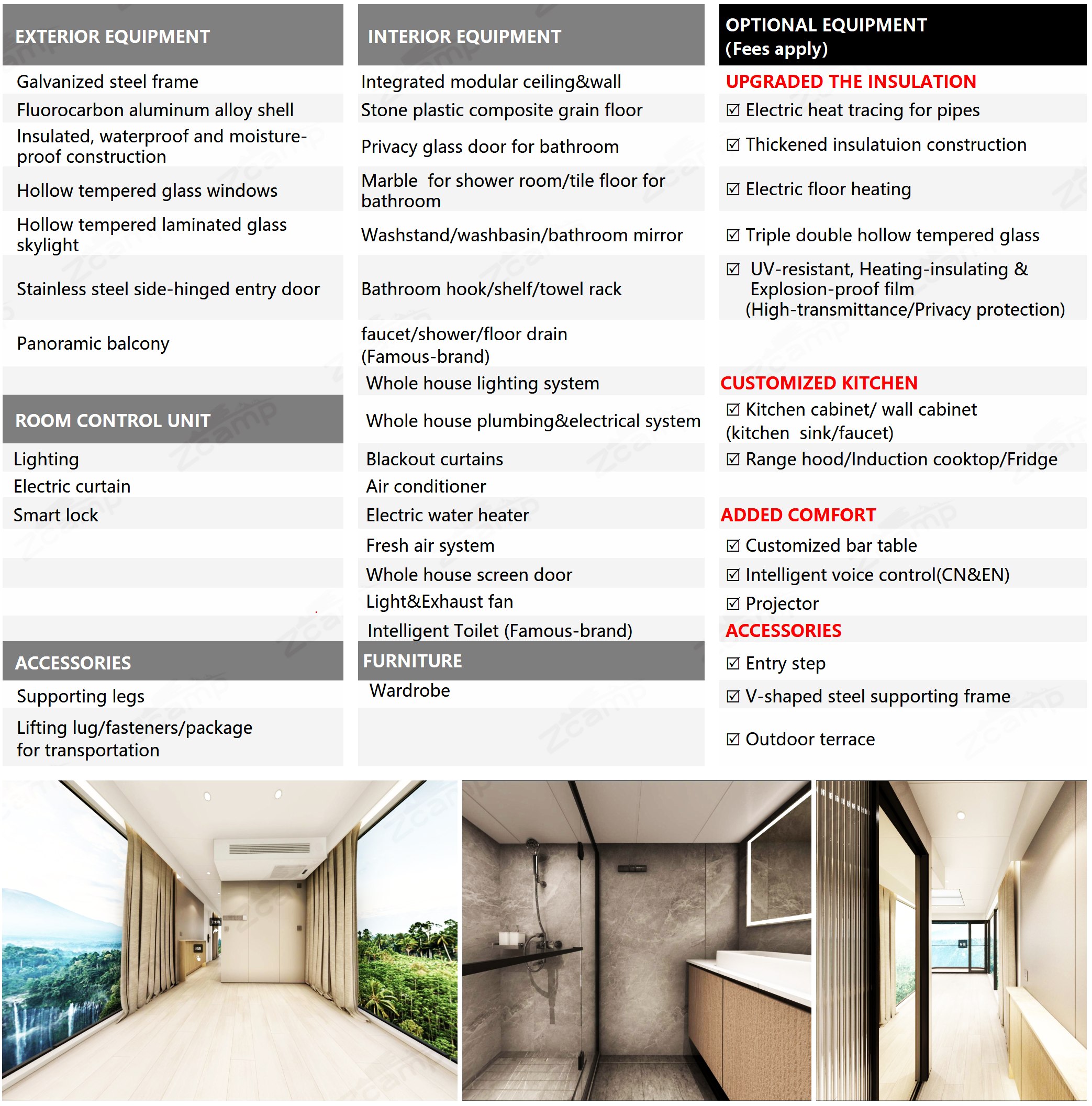 Luxury Accommodation - Prefabricated House - Model X - 36.8 m² (396.09 sq ft) With Balcony