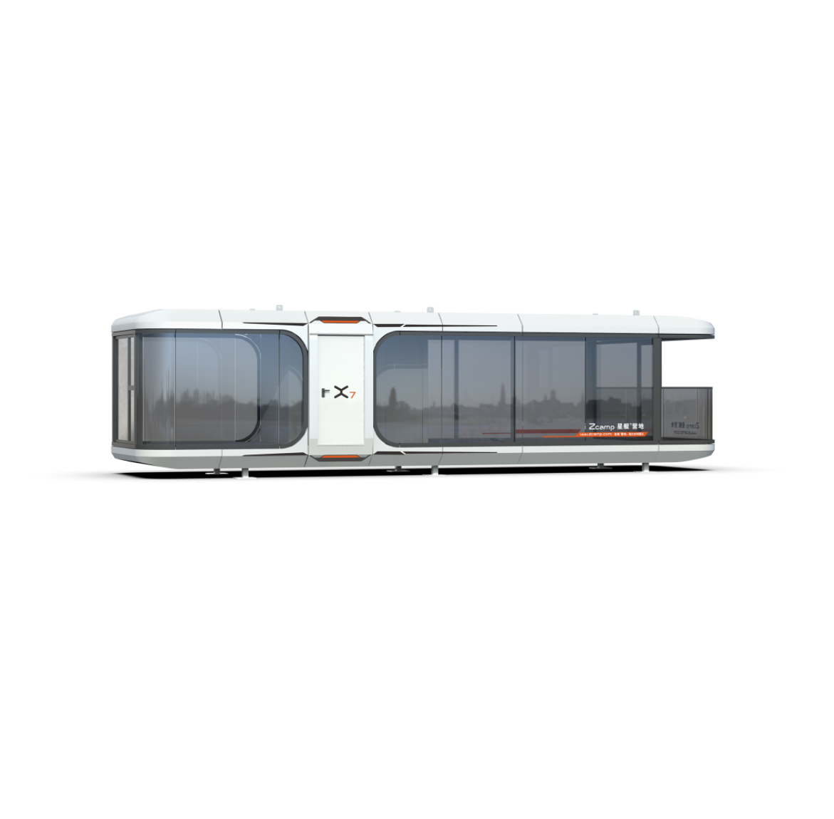 Luxury Accommodation - Prefabricated House - Model X - 36.8 m² (396.09 sq ft) With Balcony