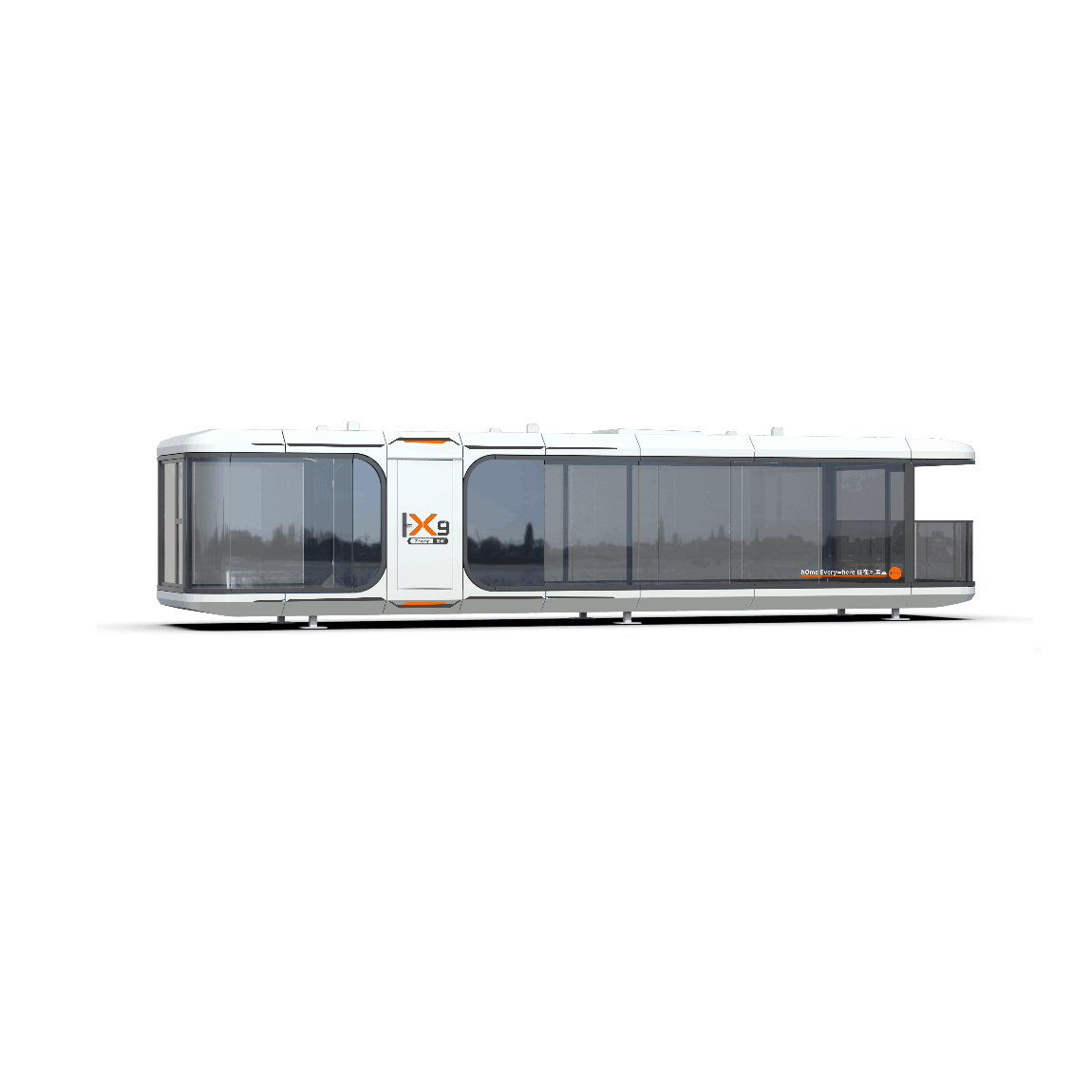 Luxury Accommodation - Prefabricated House - Model X - 43.2 m² (464.52 sq ft) With Balcony 