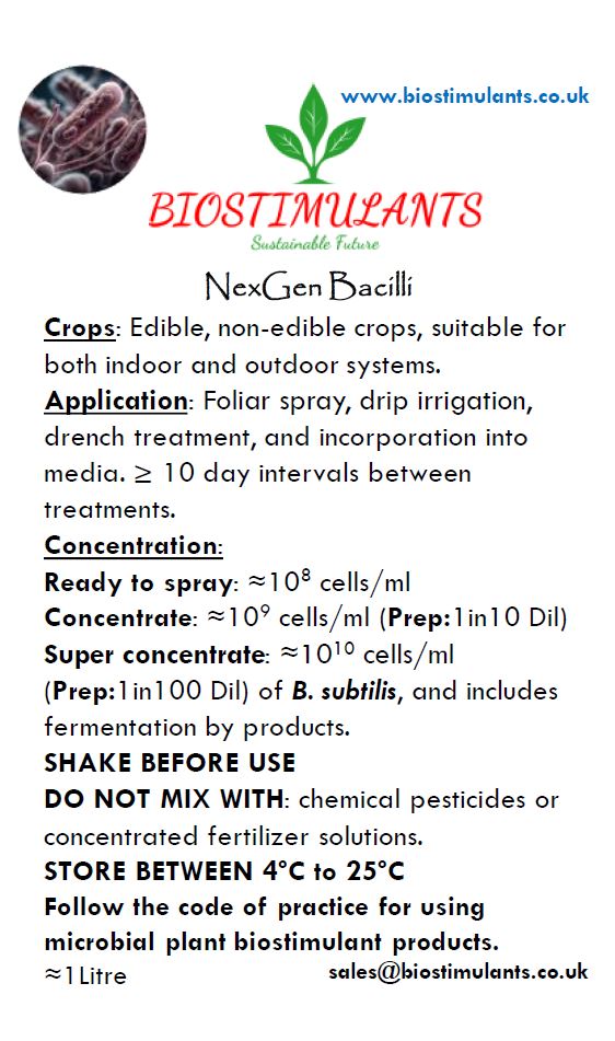 NexGen Bacilli 100 Litres (SUPER CONCENTRATE) / 100 Hectares (Ha)