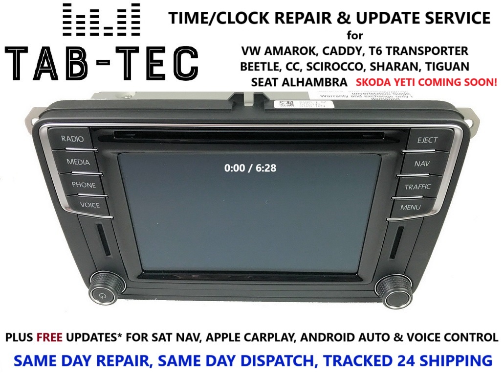 VW/SEAT MIB2 CLOCK TIME REPAIR SERVICE (SKODA COMING SOON!)