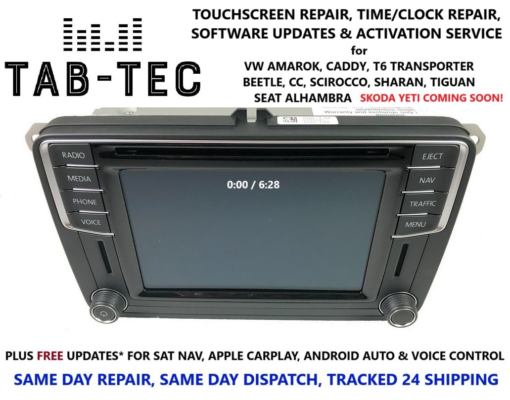 VW/SEAT MIB2 CLOCK TOUCHSCREEN & TIME REPAIR SERVICE (SKODA COMING SOON!)