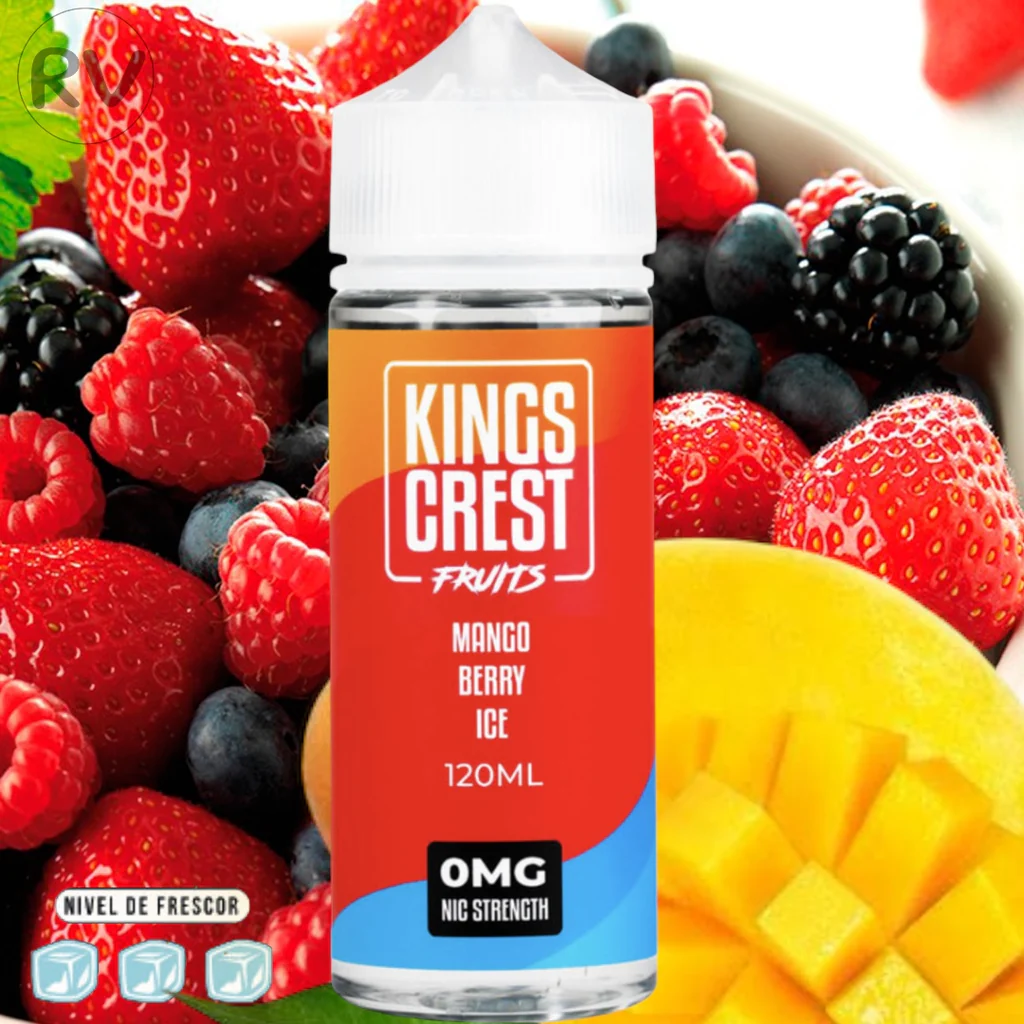 Líquido de vapeo kings crest fruits mango berry ice 120 3mg