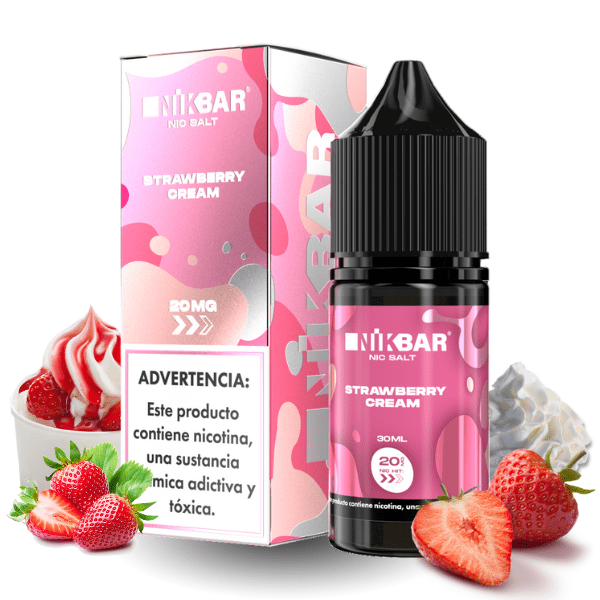 SALT NIKBAR STRAWBERRY CREAM 20MG 30ML