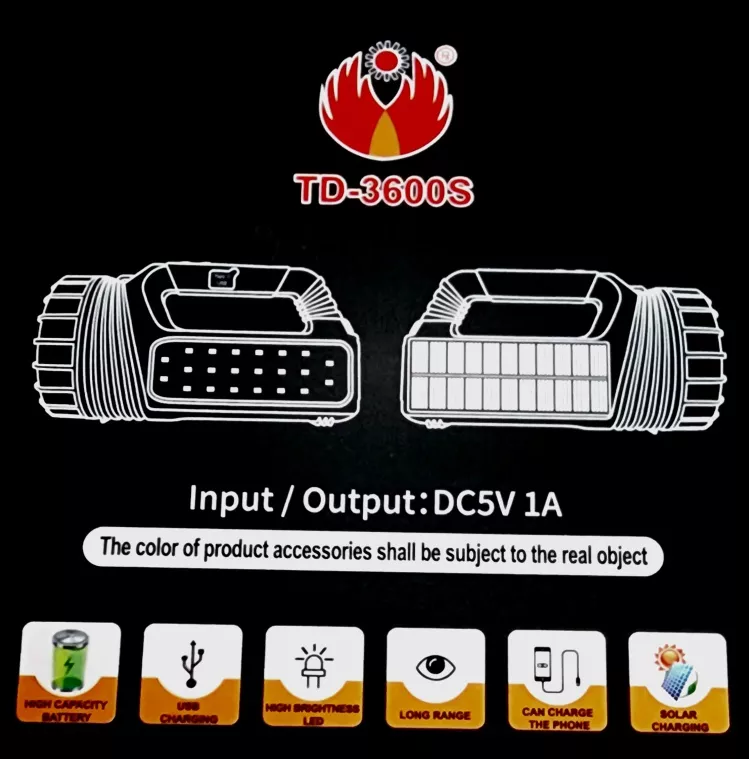 Super Linterna LED Haz de Laser recargable usb y Solar