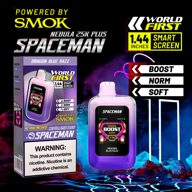 VAPE DESCARTABLE SPACEMAN 20000 PUFF (VER SABORES)