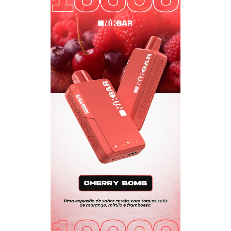Nikbar Cherry Bomb 10000 puff