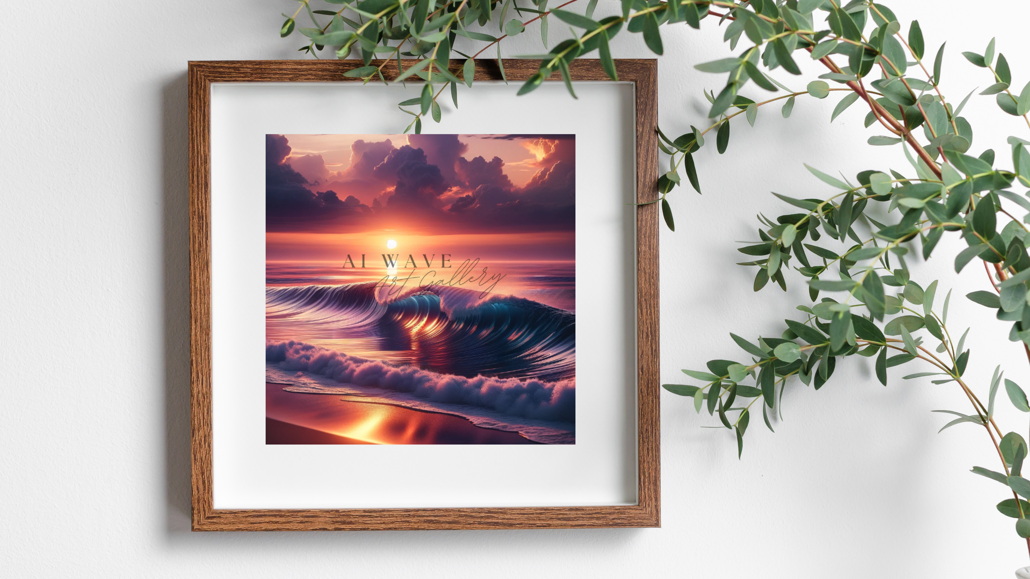 Purple Glassy AI WAVE Print