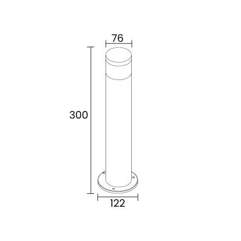 Baliza exterior LED inox 