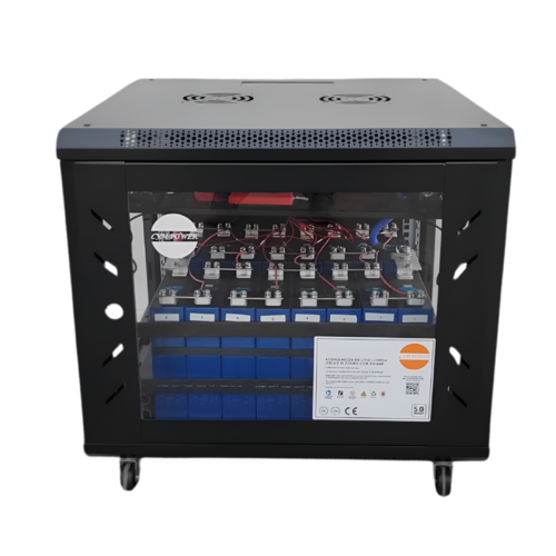 Banco de baterías de litio en rack