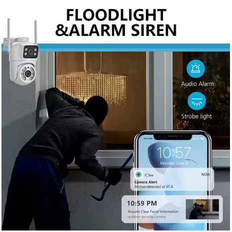 Cámara PTZ WiFi de doble lente