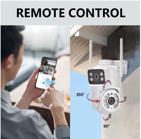 Cámara PTZ WiFi de doble lente